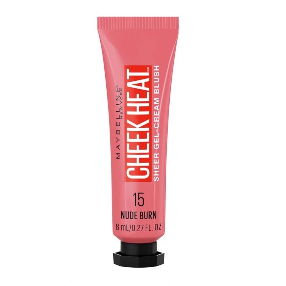 Maybelline‎ Cheek Heat Gel-Cream Blush 15 Nude Burn Sheer Dewy Finish New